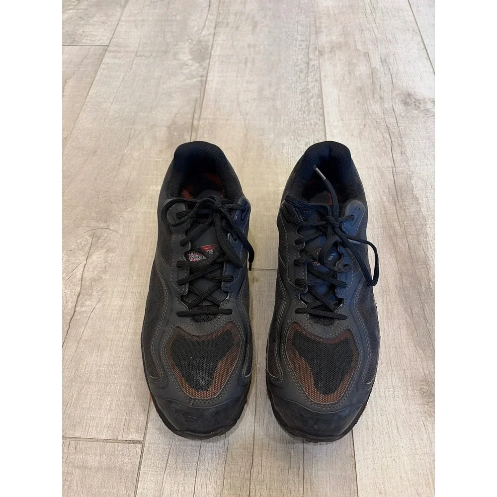 Red Wing 6338 CoolTech Athletics Mens Black Orange Safety Toe Work Shoes 11.5 D